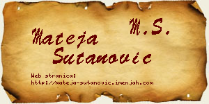 Mateja Šutanović vizit kartica